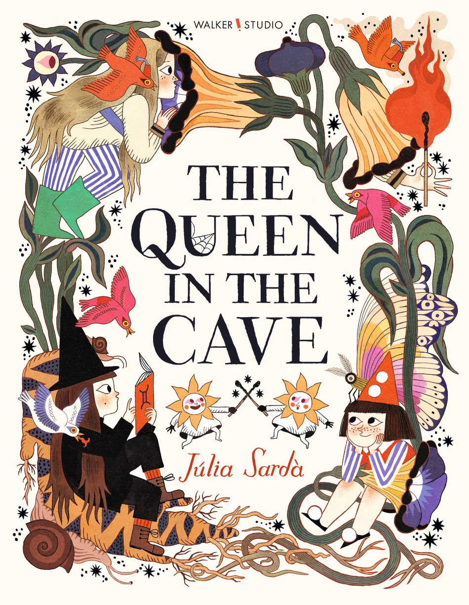 Front cover of The Queen in the Cave by Júlia Sardà, illustrated by Júlia Sardà